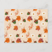 Herfst pompoen Schattige boek voor Baby shower Informatiekaartje (Achterkant)