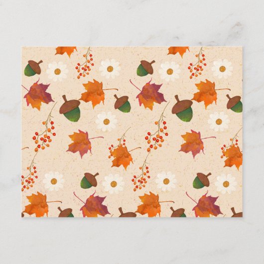 Herfst pompoen Schattige boek voor Baby shower Informatiekaartje (Achterkant)