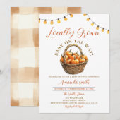 Herfst pompoen Schattige lokaal geteeld markt Baby Kaart (Voorkant / Achterkant)