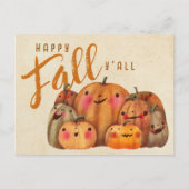 Herfst Pompoen Schattigee Halloween Thanksgiving H Briefkaart (Voorkant)