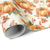 Herfst Pompoen Seizoen Cadeaupapier (Rol Hoek)