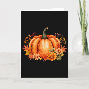 Herfst Pompoen Seizoen Retro Halloween Herfst Dank Kaart