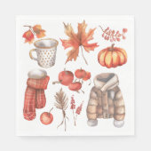 Herfst pompoen servetten voor de herfst Baby showe (Voorkant)