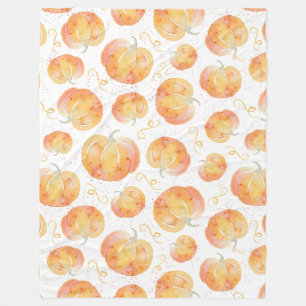 Herfst pompoen sherpa deken