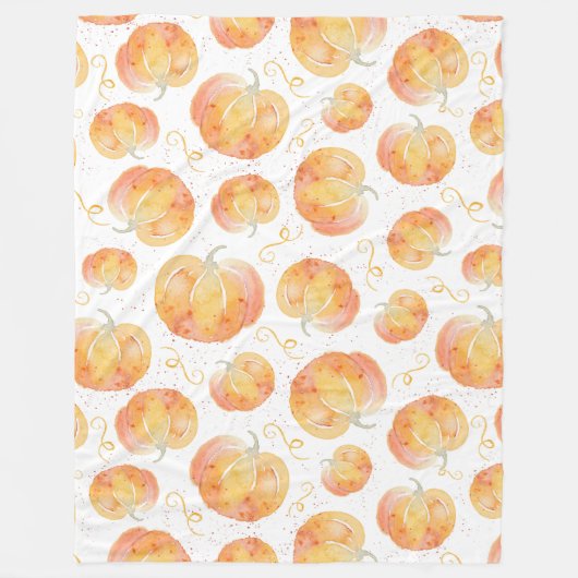 Herfst pompoen sherpa deken (Voorkant)