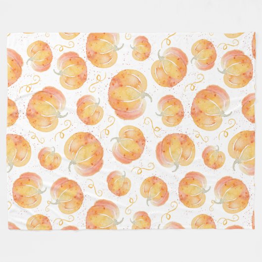 Herfst pompoen sherpa deken (Voorkant (Horizontaal))