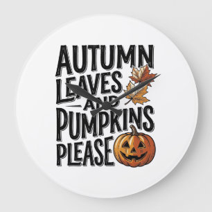Herfst Pompoen Shirt Met Bladeren En Halloween Sfe Grote Klok
