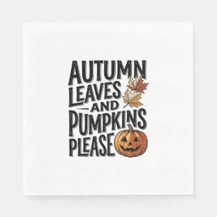 Herfst Pompoen Shirt Met Bladeren En Halloween Sfe Servet