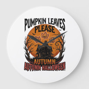 Herfst Pompoen Shirt Met Vintage Griezelen Herfstb Grote Klok