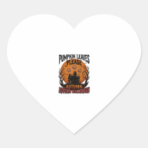 Herfst Pompoen Shirt Met Vintage Griezelen Herfstb Hart Sticker