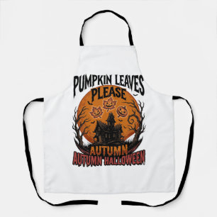 Herfst Pompoen Shirt Met Vintage Griezelen Herfstb Schort