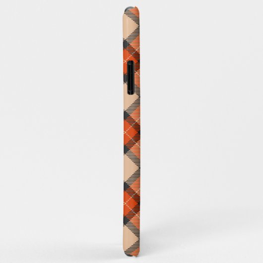 Herfst Pompoen Sinaasappel Bruin Tartan Patroon Case-Mate iPhone Case (Achterkant/rechts)