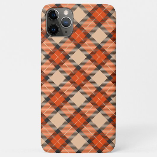 Herfst Pompoen Sinaasappel Bruin Tartan Patroon Case-Mate iPhone Case (Achterkant)