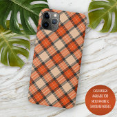 Herfst Pompoen Sinaasappel Bruin Tartan Patroon Case-Mate iPhone Case