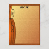 Herfst Pompoen Sinaasappel Bruin Uw Recept Briefkaart (Voorkant)