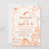 Herfst pompoen Sinaasappel krabbel hand getekend n Kaart (Voorkant)