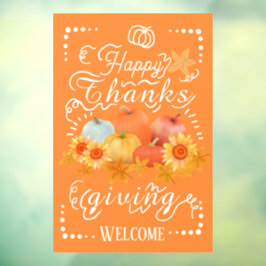 Herfst pompoen Sinaasappel Raamsticker