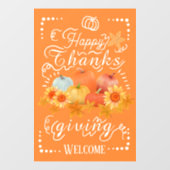 Herfst pompoen Sinaasappel Raamsticker (Vel)