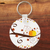 Herfst pompoen - Sleutelhanger (Voorkant)