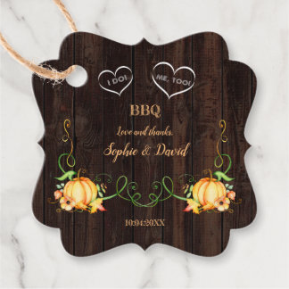 Herfst Pompoen Slingerlichten Oude Schuur I DO BBQ Bedankjes Labels