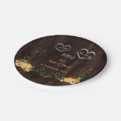 Herfst Pompoen Slingerlichtjes Oude Schuur I DO BB Papieren Bordje (Gekanteld)