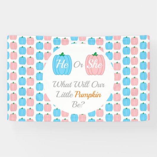 Herfst pompoen spandoek (Horizontaal)