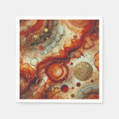 Herfst Pompoen Spice Alcohol Ink Decoupage Papier Servet (Voorkant)