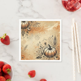 Herfst Pompoen Spice Distressed Ink Decoupage Servet
