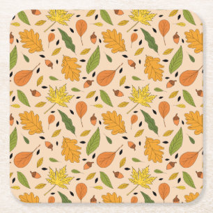 Herfst Pompoen Spice Halloween Thanksgiving Oogst Kartonnen Onderzetters