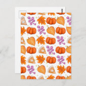Herfst Pompoen Spice Halloween Thanksgiving Pompoe Briefkaart (Voorkant / Achterkant)
