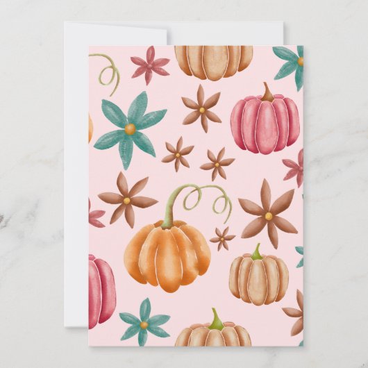 Herfst Pompoen Spice Halloween Thanksgiving Pompoe Kaart (Voorkant)