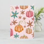 Herfst Pompoen Spice Halloween Thanksgiving Pompoe Kaart (Staand voorkant)