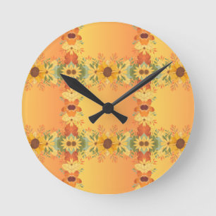 Herfst Pompoen Spice Halloween Thanksgiving Pompoe Ronde Klok