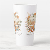 Herfst Pompoen Spice Latte Bloemen Herfstbladeren Latte Mok (Voorkant)