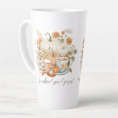 Herfst Pompoen Spice Latte Bloemen Herfstbladeren Mok (Linkerhoek)