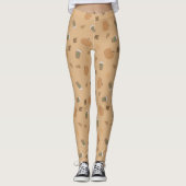 Herfst Pompoen Spice Leggings Patroon (Voorkant)