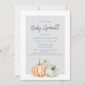 Herfst Pompoen Sprinkle Baby shower Invitation Kaart (Voorkant)
