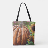 Herfst, pompoen stevige canvas canvas tas. tote bag (Achterkant)