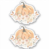 Herfst pompoen Sticker | Boho pompoen Baby shower (Voorkant)