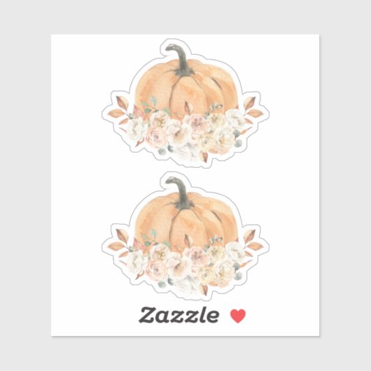 Herfst pompoen Sticker | Boho pompoen Baby shower (Vel)