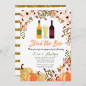 Herfst Pompoen Stock de Bar Uitnodiging (Voorkant / Achterkant)