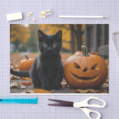 Herfst Pompoen Sweet Black kitten decoupage Tissuepapier (Craft)