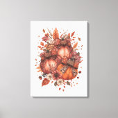Herfst Pompoen T-Shirt Canvas Afdruk (Voorkant)