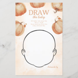 Herfst Pompoen Teken het Baby shower Spel