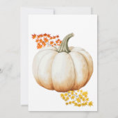 Herfst Pompoen Thanksgiving Diner Kaart (Achterkant)