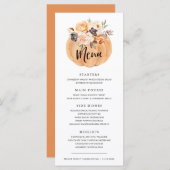 Herfst Pompoen Thanksgiving Diner Menu (Voorkant / Achterkant)