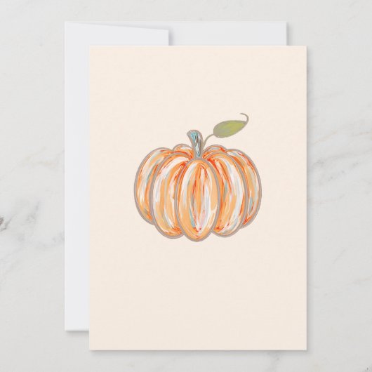 Herfst Pompoen Thanksgiving Diner Party Kaart (Achterkant)