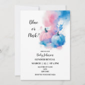 Herfst pompoen thema Geslacht onthullen Uitnodigin Kaart (Voorkant)