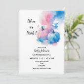 Herfst pompoen thema Geslacht onthullen Uitnodigin Kaart (Staand voorkant)