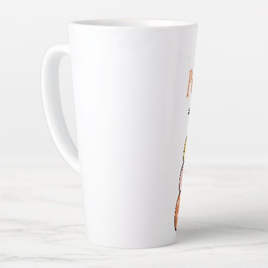 Herfst/pompoen Theme Latte Mok (Linkerhoek)